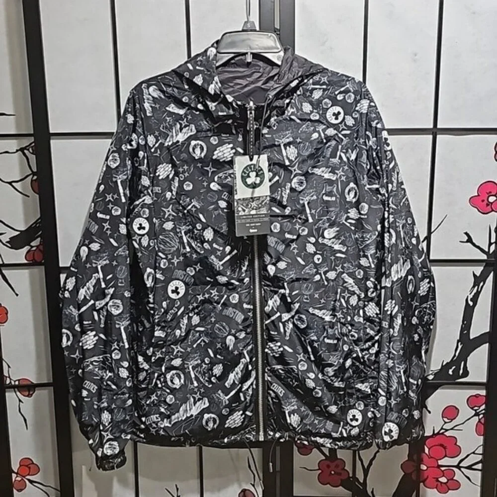 Boston Celtics The Very Warm x NBALab Reversible Windbreaker Jacket Medium New - Picture 2 of 12